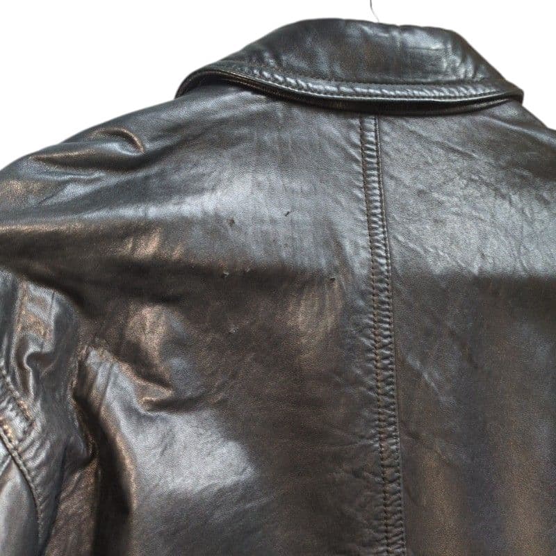２Ｌ　ヒューゴボス　レザージャケット　シングル　大きいサイズ　ラムレザー　訳あり