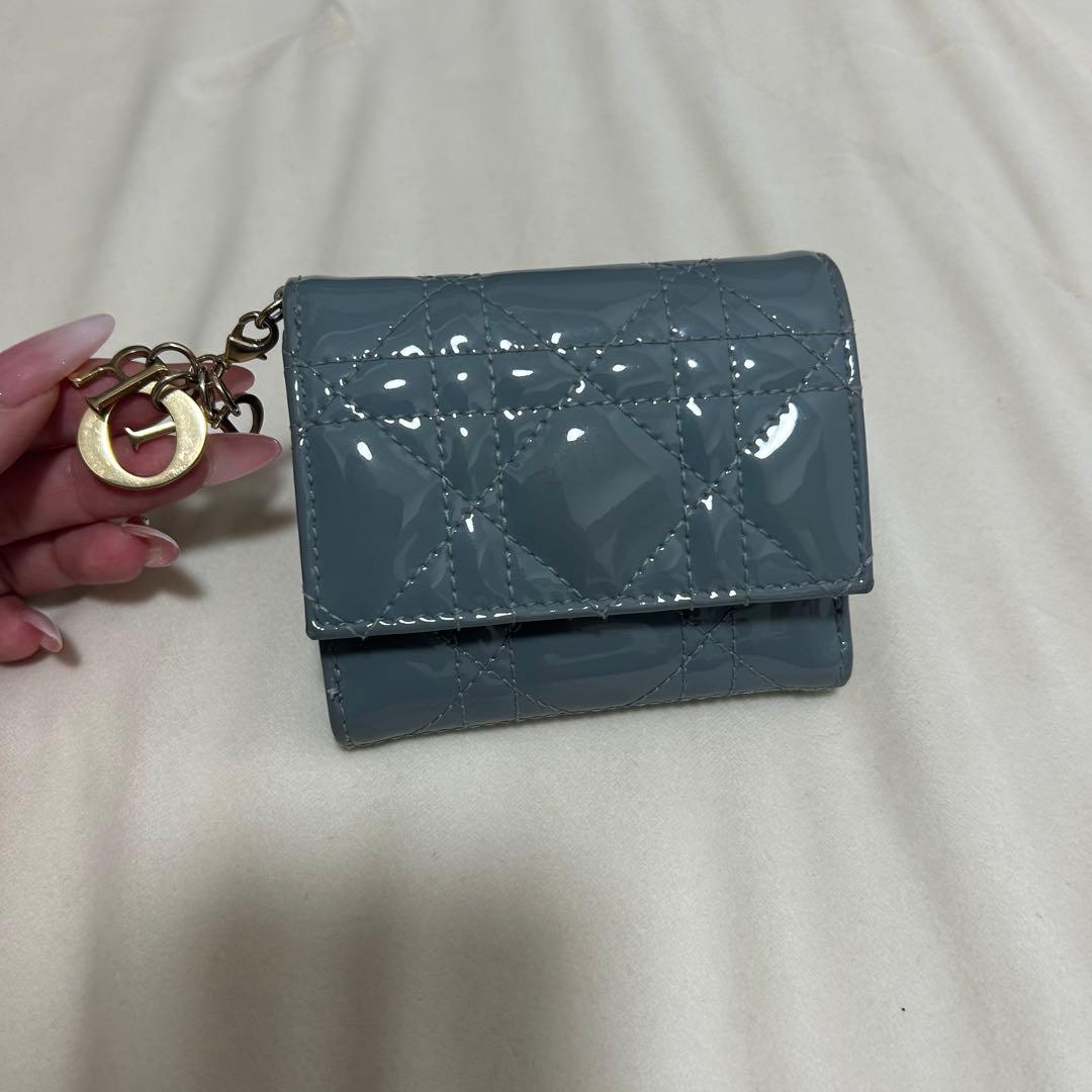 Lady Dior Lotus ウォレット ブルー