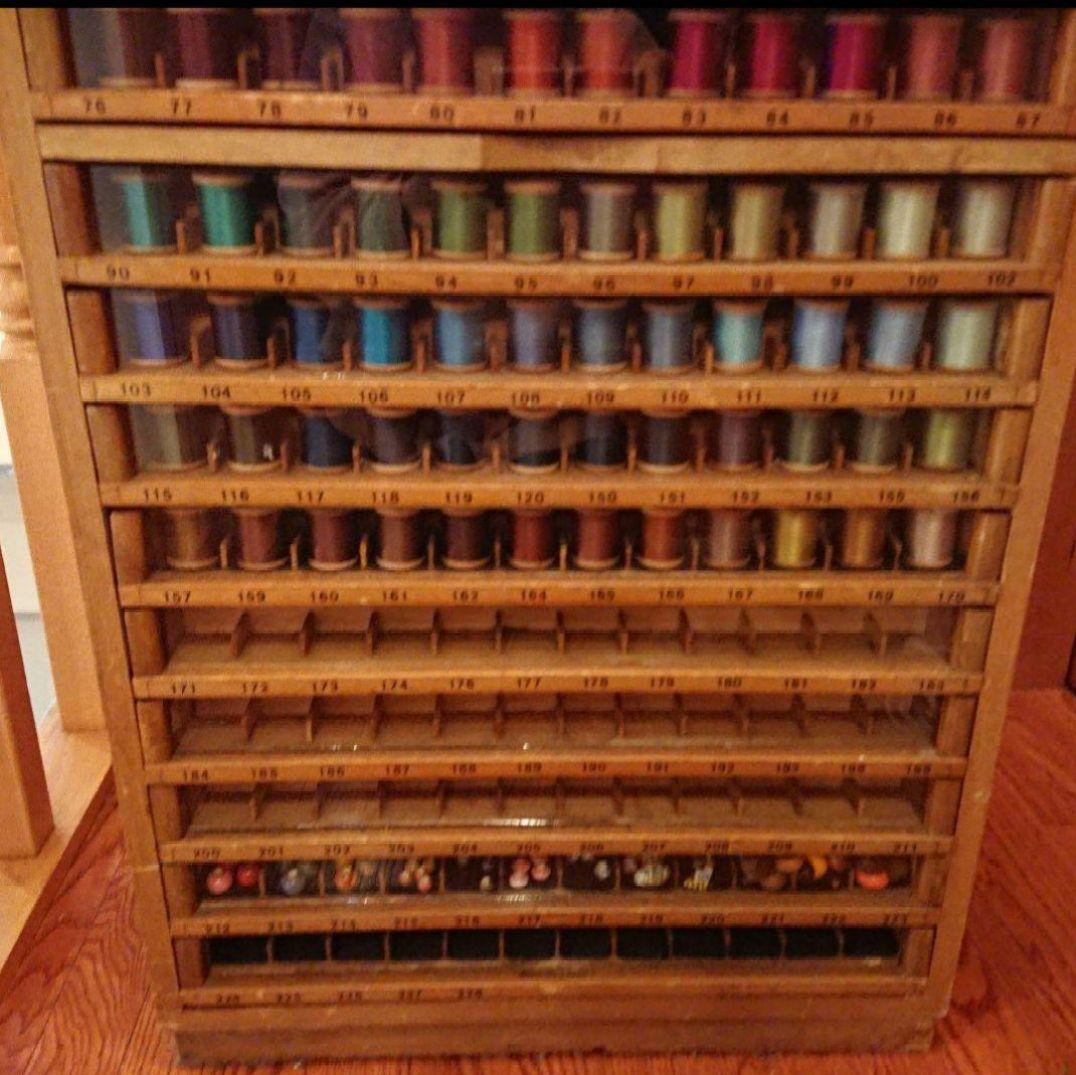 アンティーク　古道具　 木製ラック　裁縫箱　店舗什器