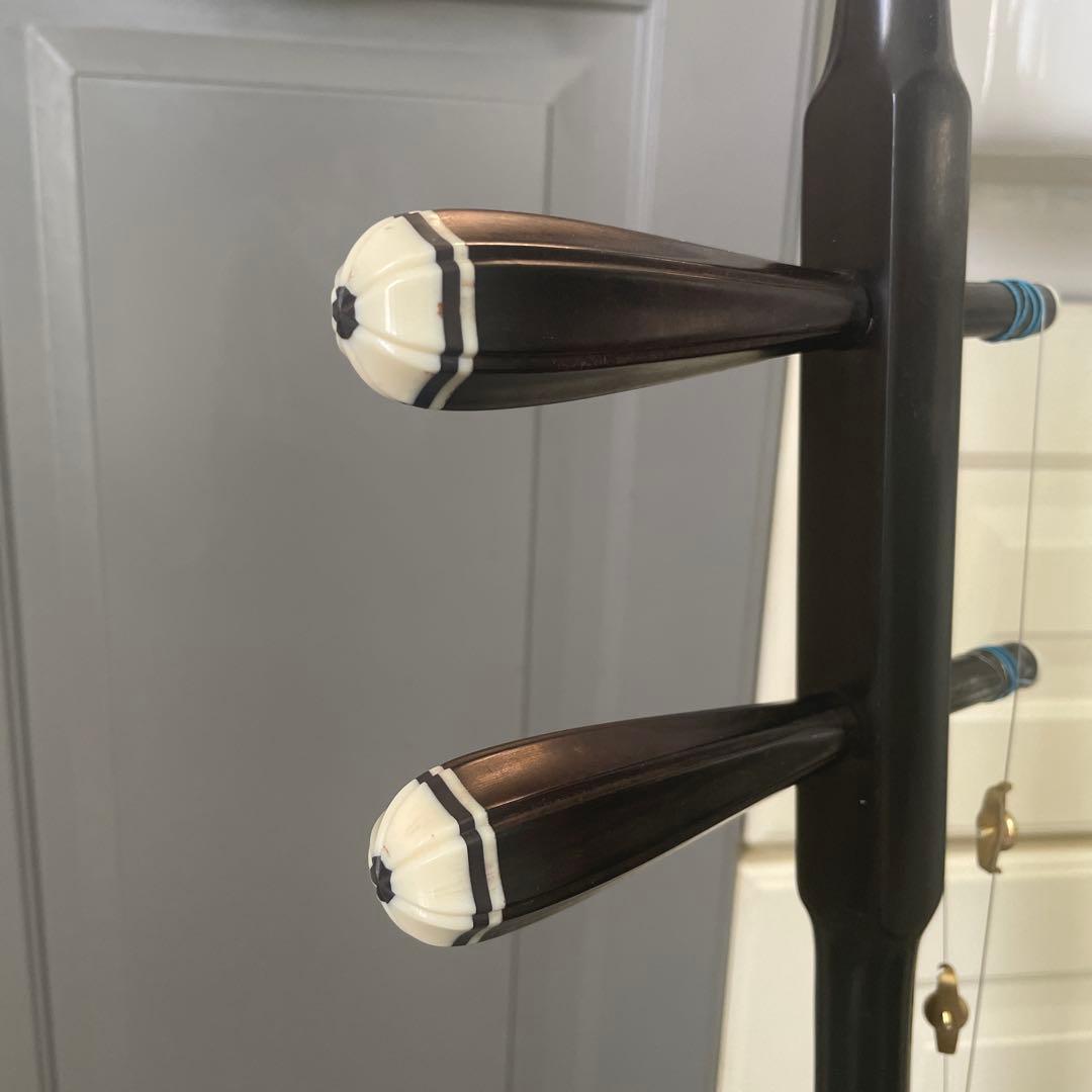 二胡 ほぼ未使用 ケース有り　黒壇　蘇州製　六角形