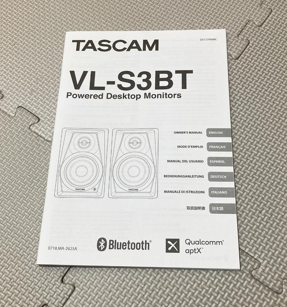 【美品】TASCAM VL-S3BT モニタースピーカー