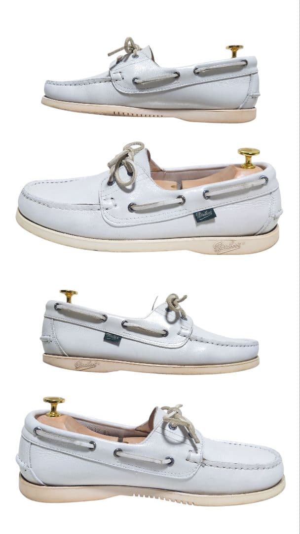 Paraboot パラブーツ デッキシューズ モカシン 白 8.5 レザー