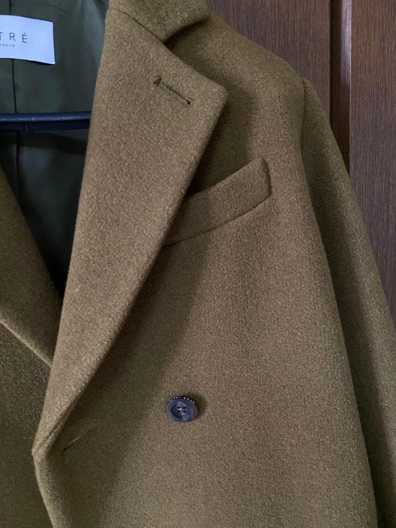 タグ付き　エトレトウキョウ ダブルブレスト　ミディコート　ピーコート