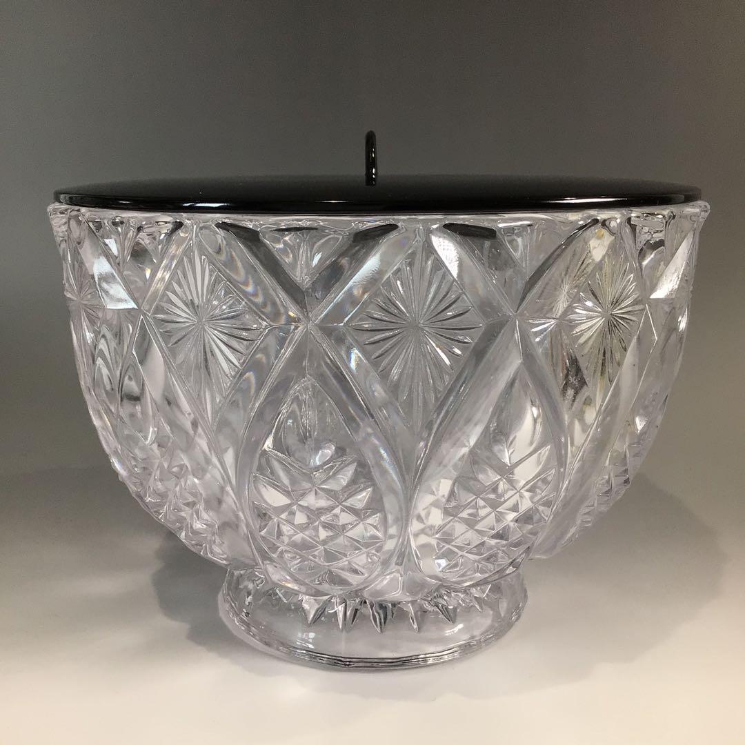 Ｐ４４８　水指　『清昌堂造』『江戸切子』『ガラス水指』『義山鉢』　紙箱　茶道具