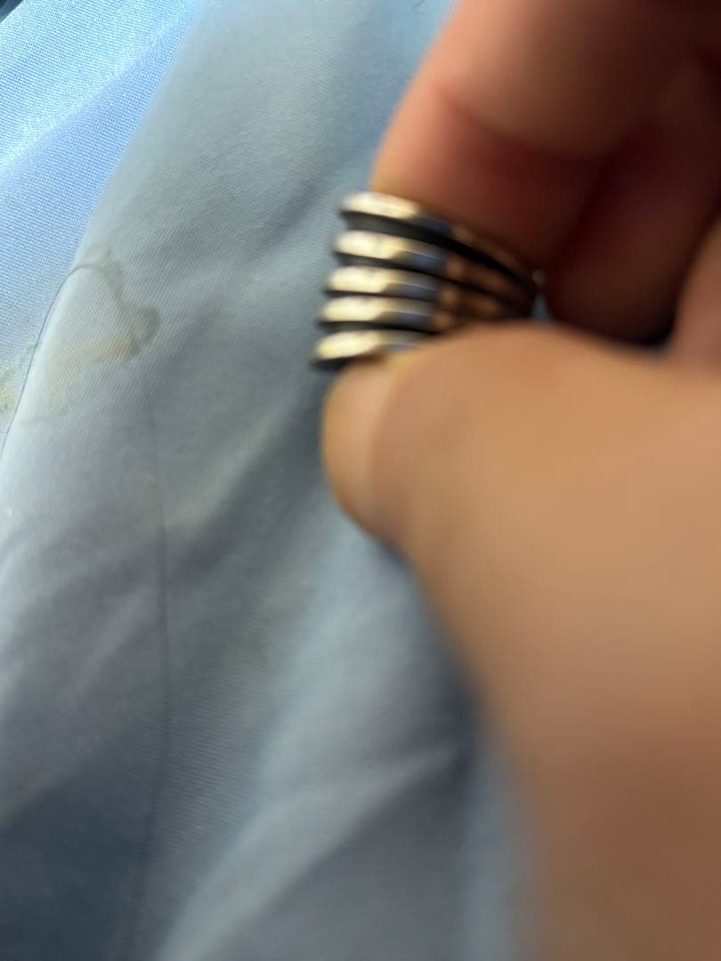 最終値下げTOM HAWK 4ラインシルバーリング　NAVAJOナバホ族　14号