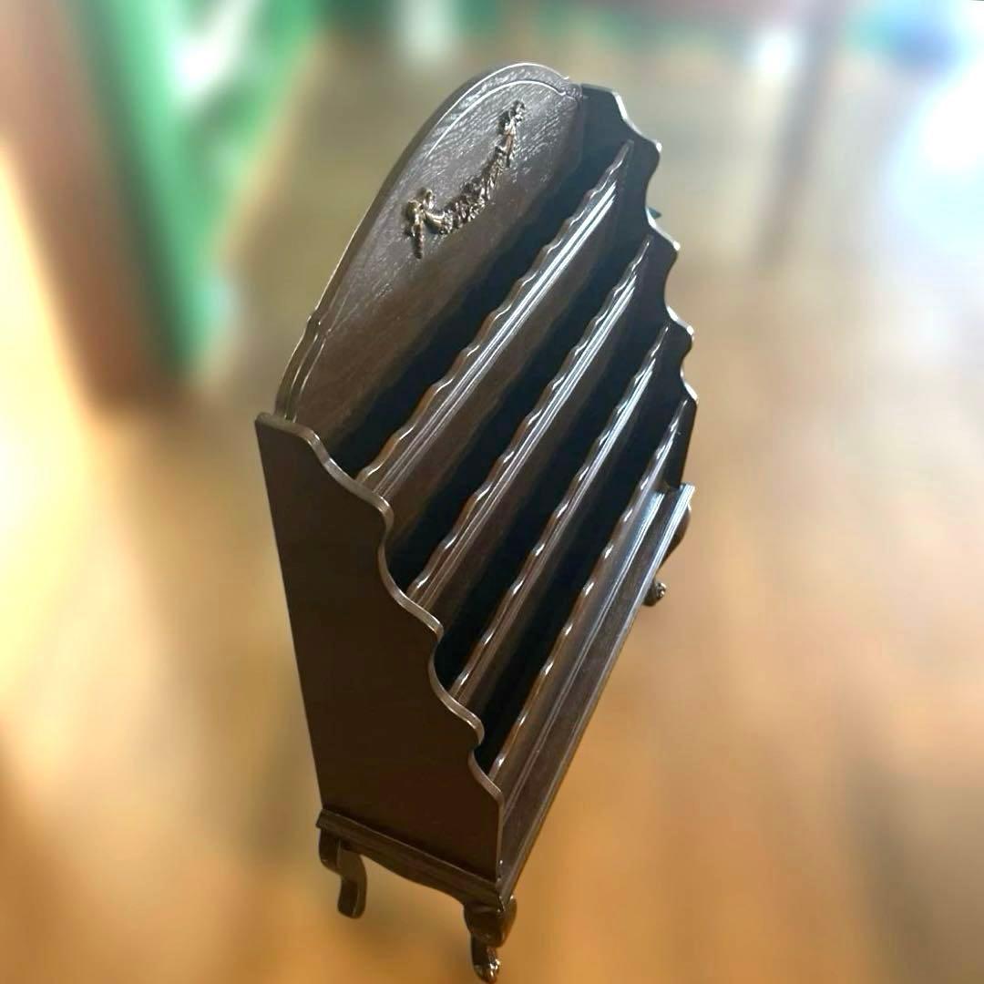 クラシックデザイン本棚 ダークブラウン 4段