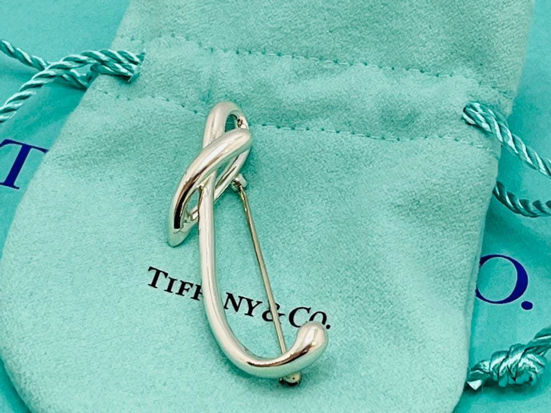 c583 美品　ティファニー　アルファベット「t」イニシャル「T」ブローチ925