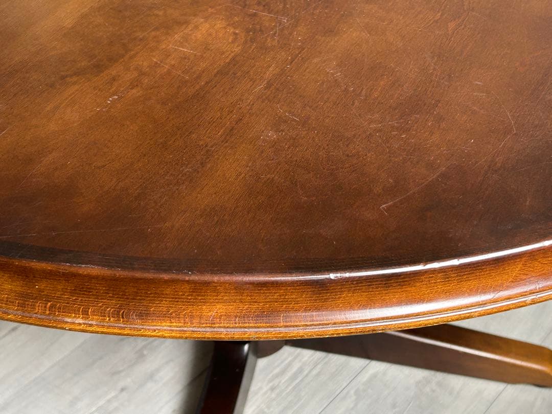 アンティーク　ヴィンテージ　ラウンドテーブル　キツツキマーク　飛騨産業　NZ