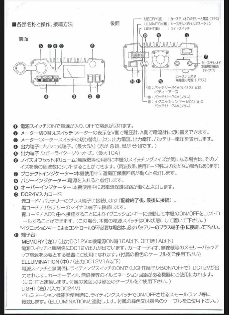 ALINCO DT-830M DC-DCコンバーター　　　24V-13.8V