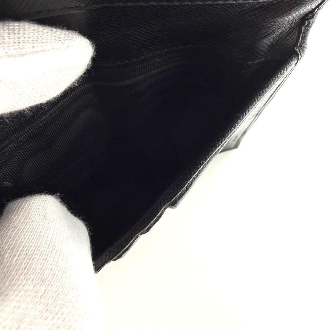 PRADA サフィアーノ 三つ折り財布 M170A ブラック系