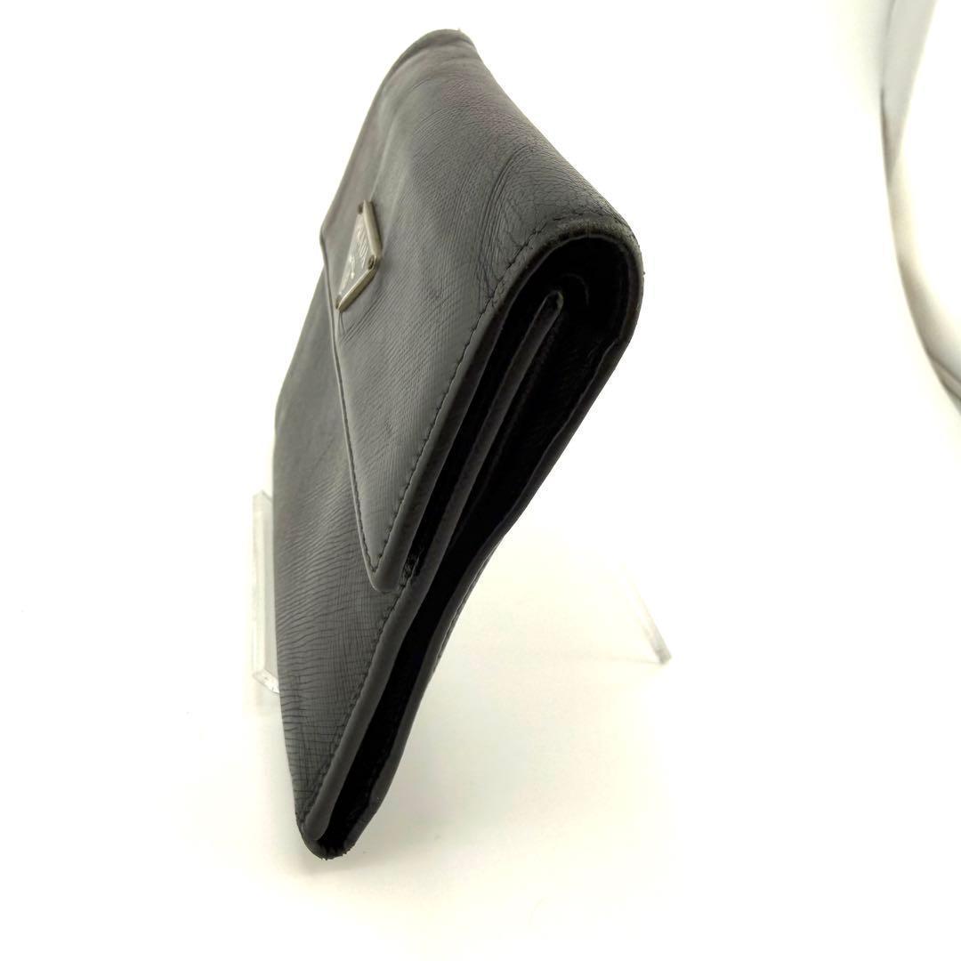 PRADA サフィアーノ 三つ折り財布 M170A ブラック系