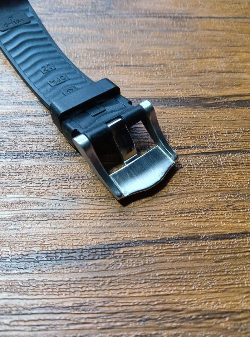 オメガ　純正　ラバー　ベルト　ストラップ　20mm ブラック　シーマスター　美品