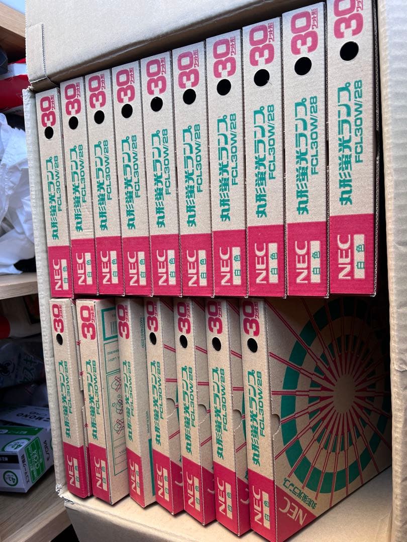 NEC 丸形蛍光灯 FCL30W/28 30W 白色×17個