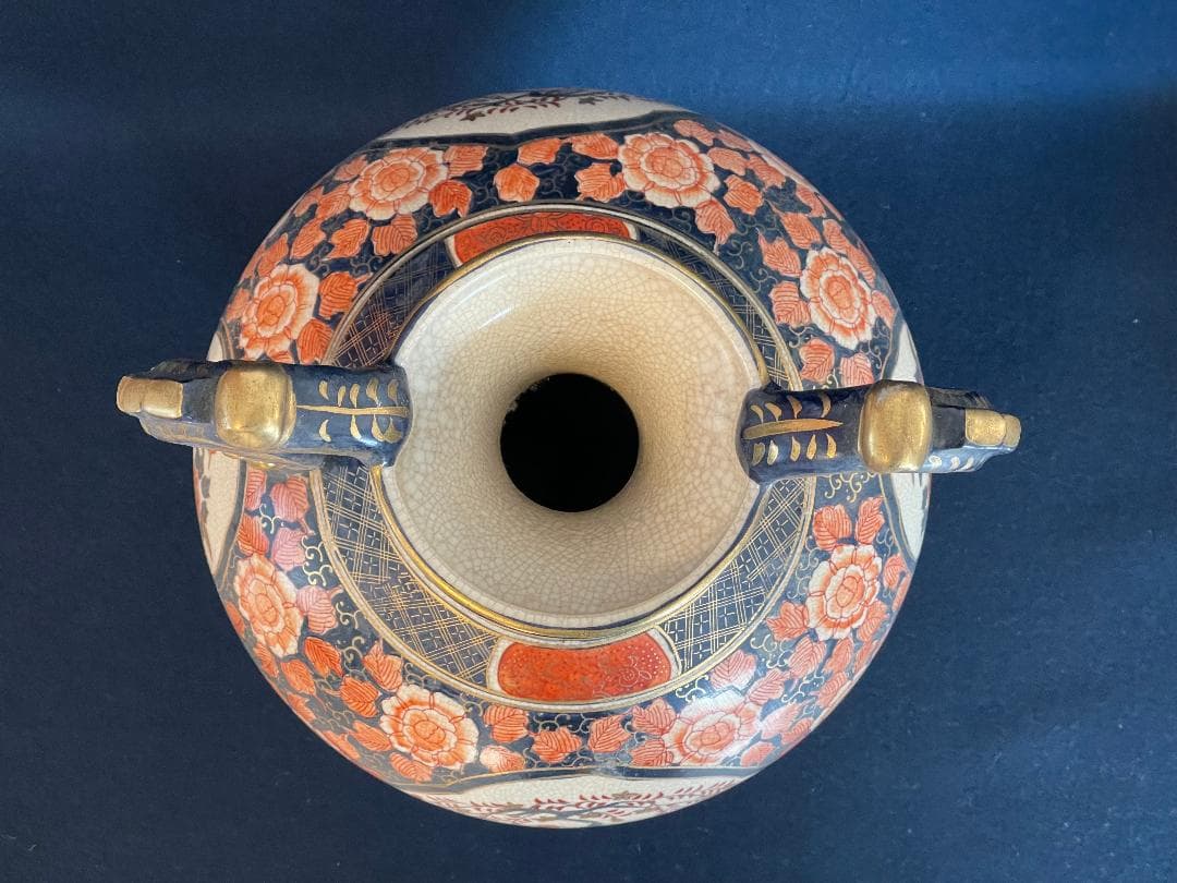 伊万里焼双龍耳大花瓶　高さ約61㎝