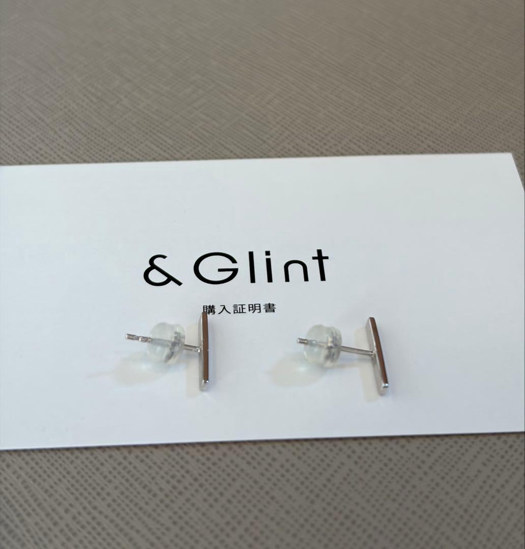 バー ピアス スタッドピアス ホワイトゴールド 18K 保証付き