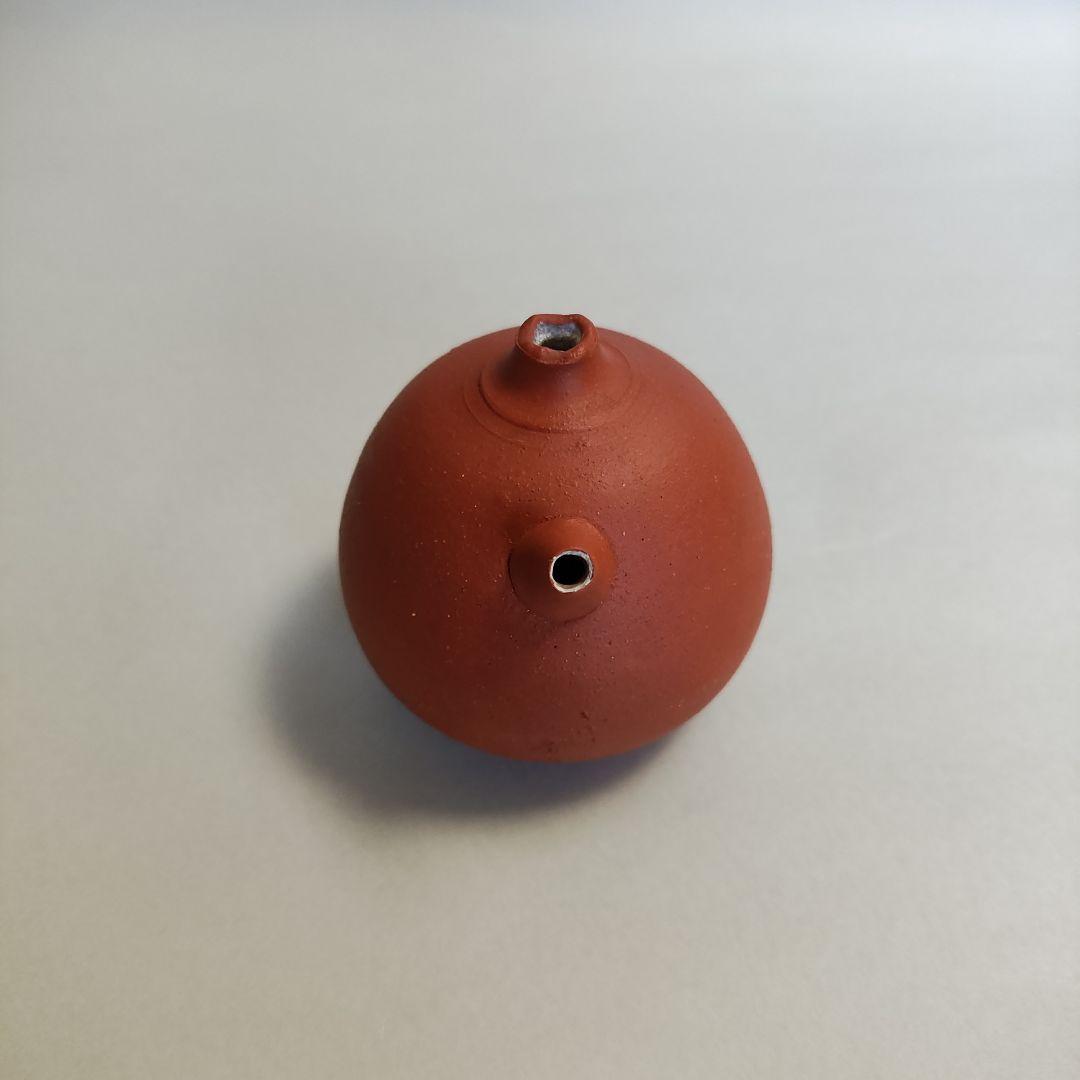 三代山田常山　梨皮朱泥水滴　常滑焼　人間国宝