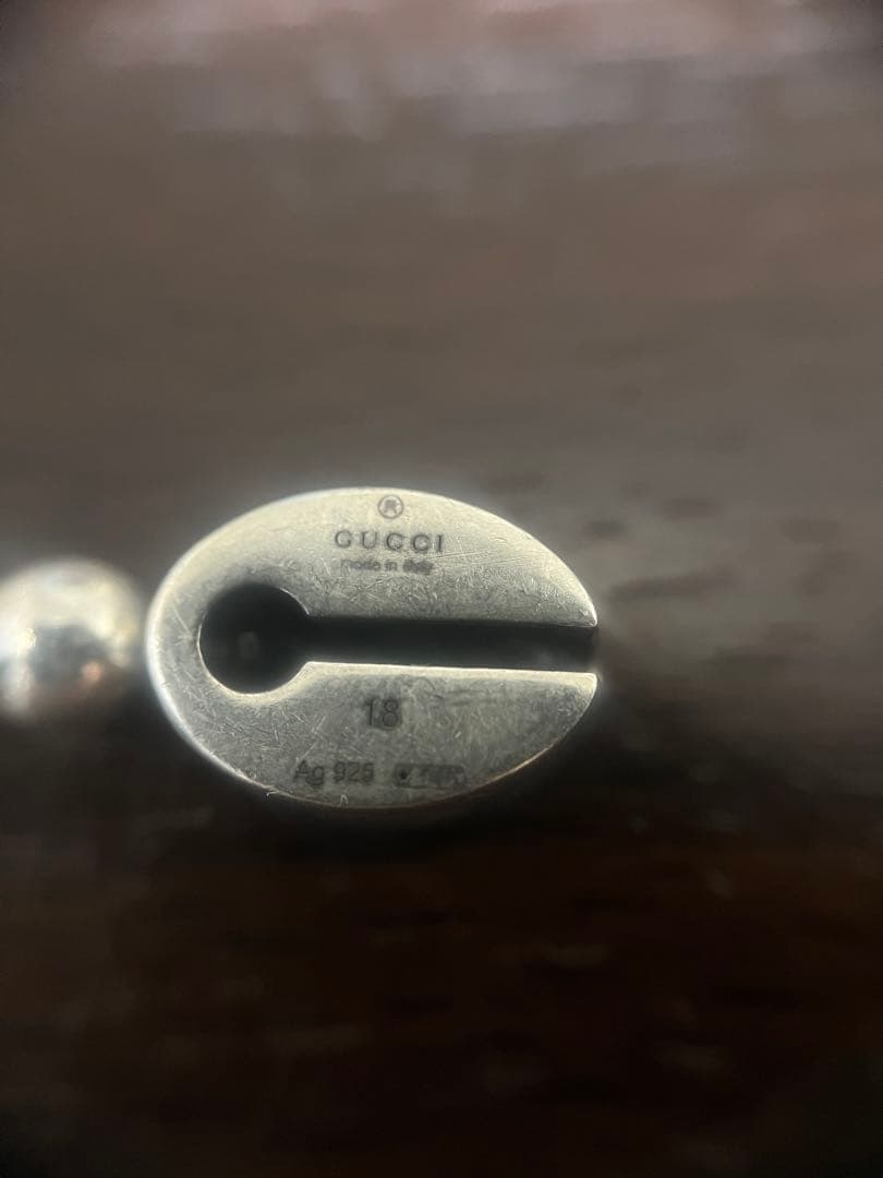 GUCCI インターロッキングG ボールチェーンブレスレット　925