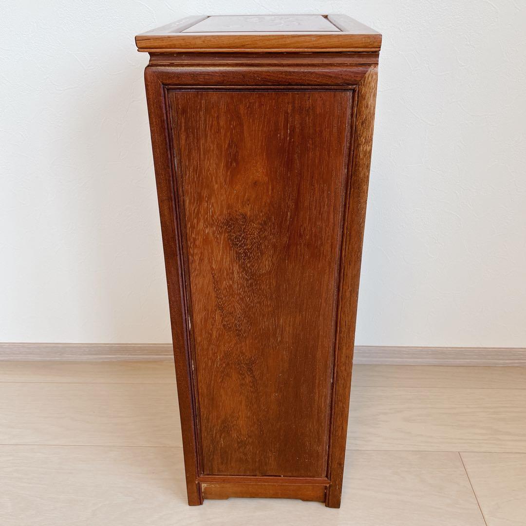 螺鈿細工 箪笥 整理箪笥 8段 木製チェスト 中国骨董 唐木