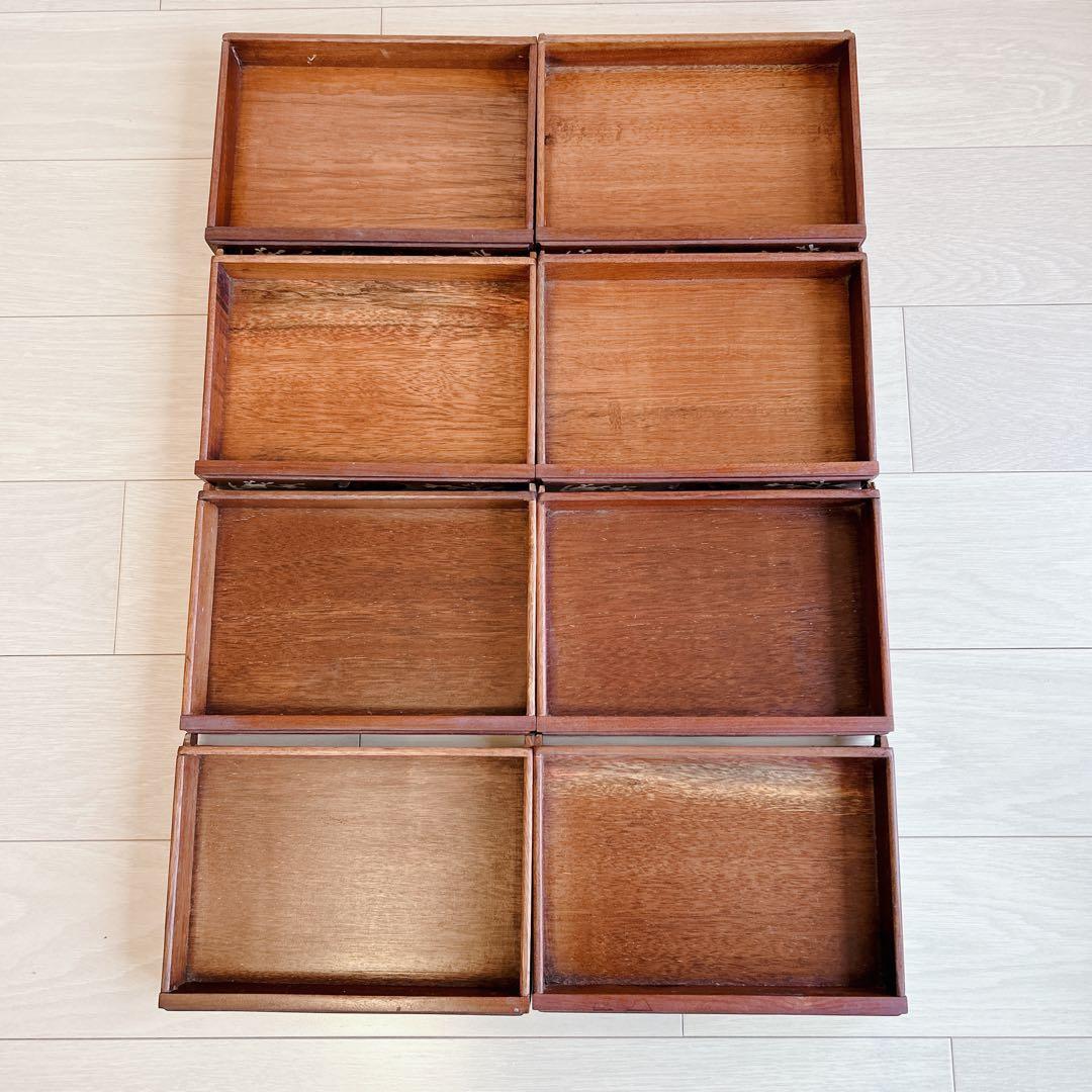 螺鈿細工 箪笥 整理箪笥 8段 木製チェスト 中国骨董 唐木