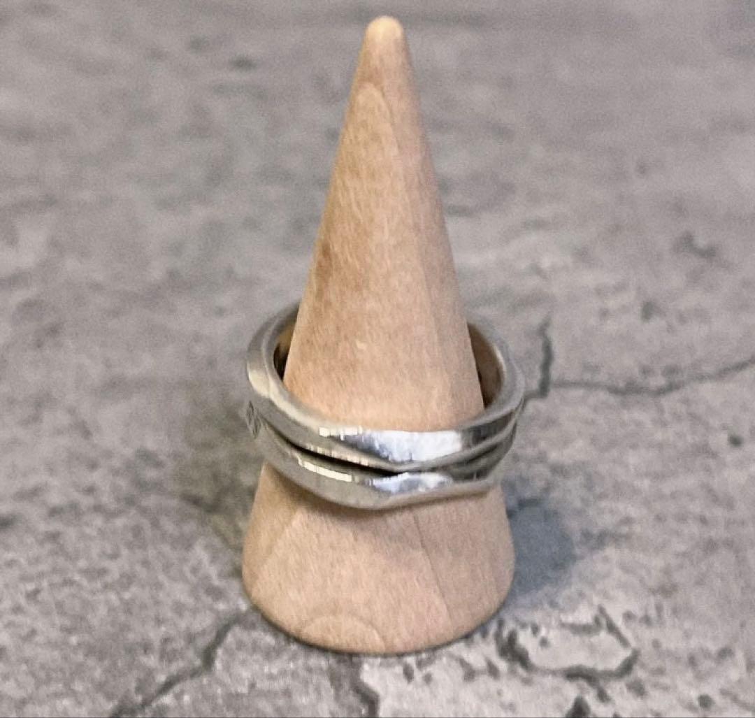 美品 GARNI Crockery Silver Double ring17号