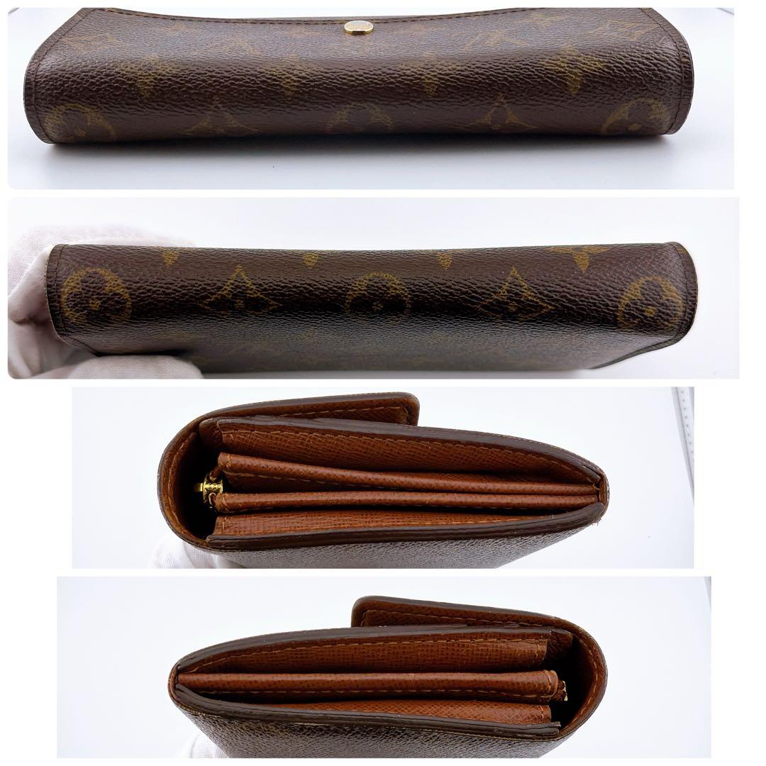【美品】ルイヴィトン モノグラム ポルトフォイユサラ 二つ折り財布 ブラウン
