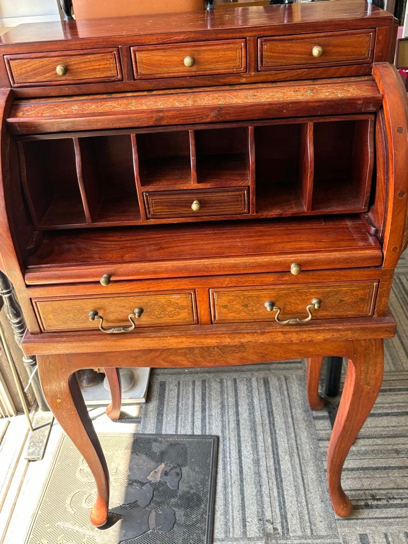 大特価！（59500円）アンティーク　ライディングビューロー　象嵌模様入り