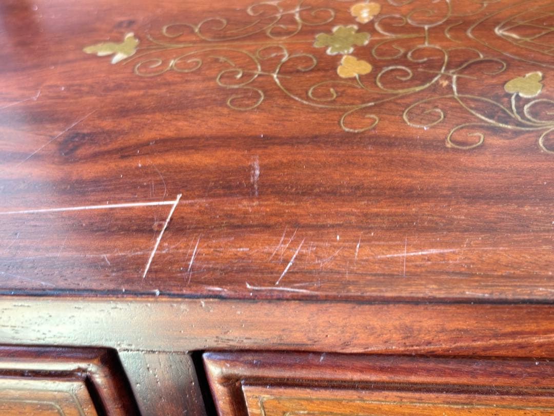 大特価！（59500円）アンティーク　ライディングビューロー　象嵌模様入り