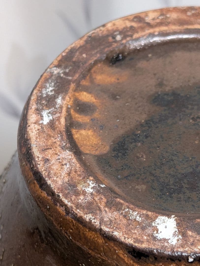 花瓶　インテリア　火色 　　石はぜ　焦げ　自然釉