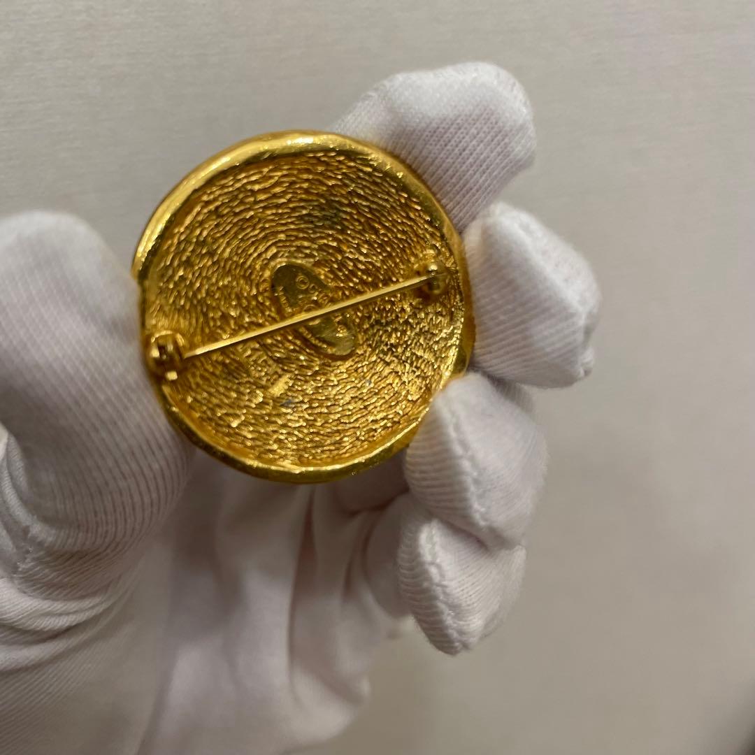 CHANEL シャネル ブローチ ヴィンテージ カンボン ゴールド