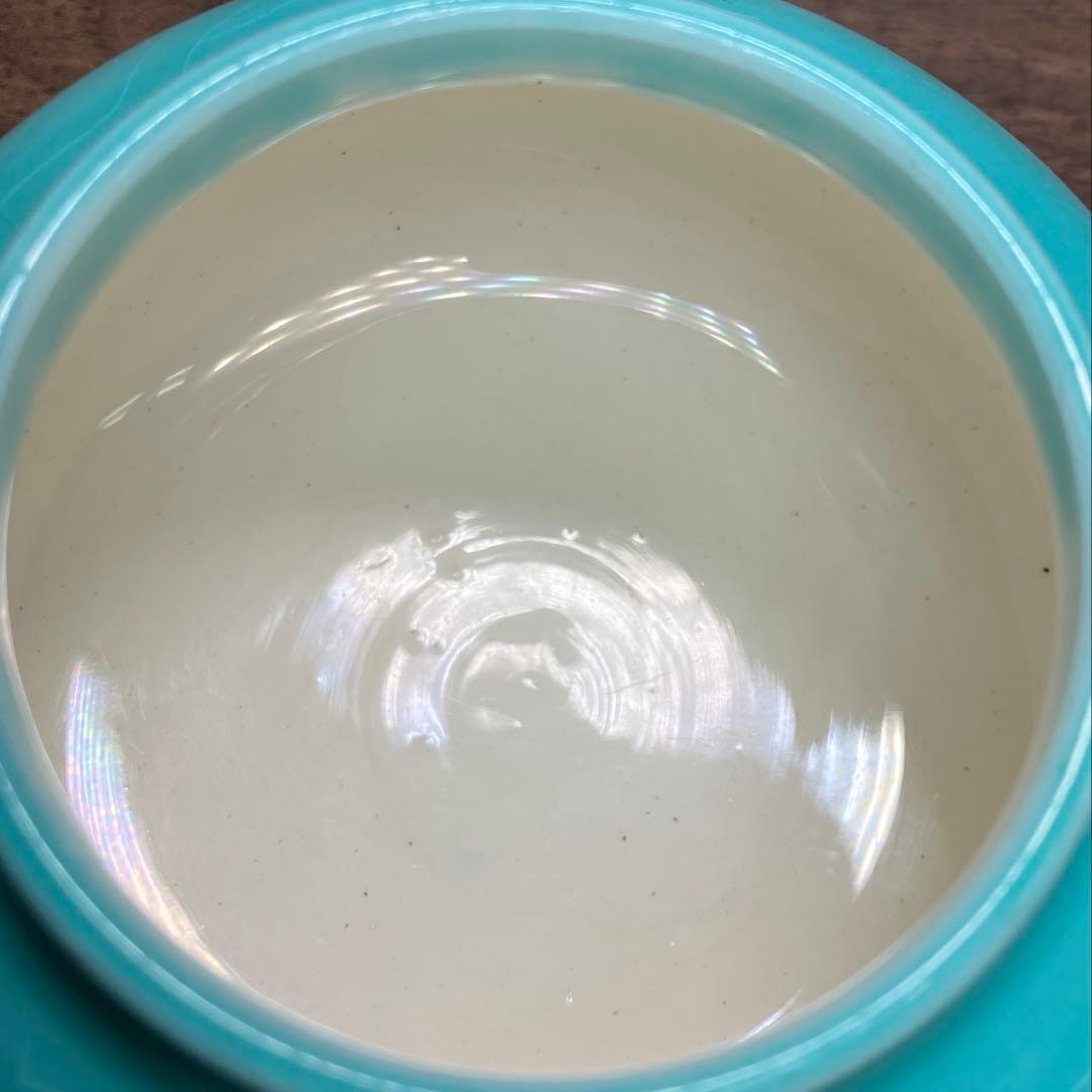 珉平焼　青釉　ティーポット　急須