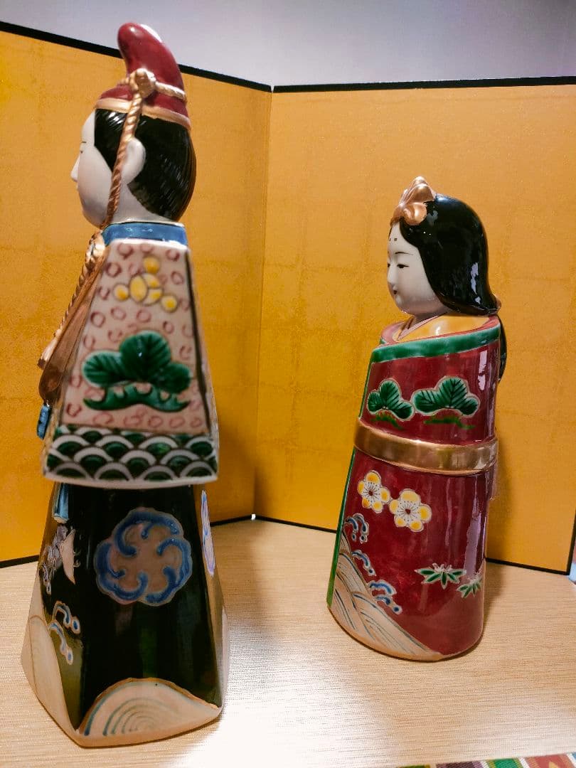 伝統的な雛人形 九谷焼　長峰　陶器製　8号　☆☆値下げ☆☆