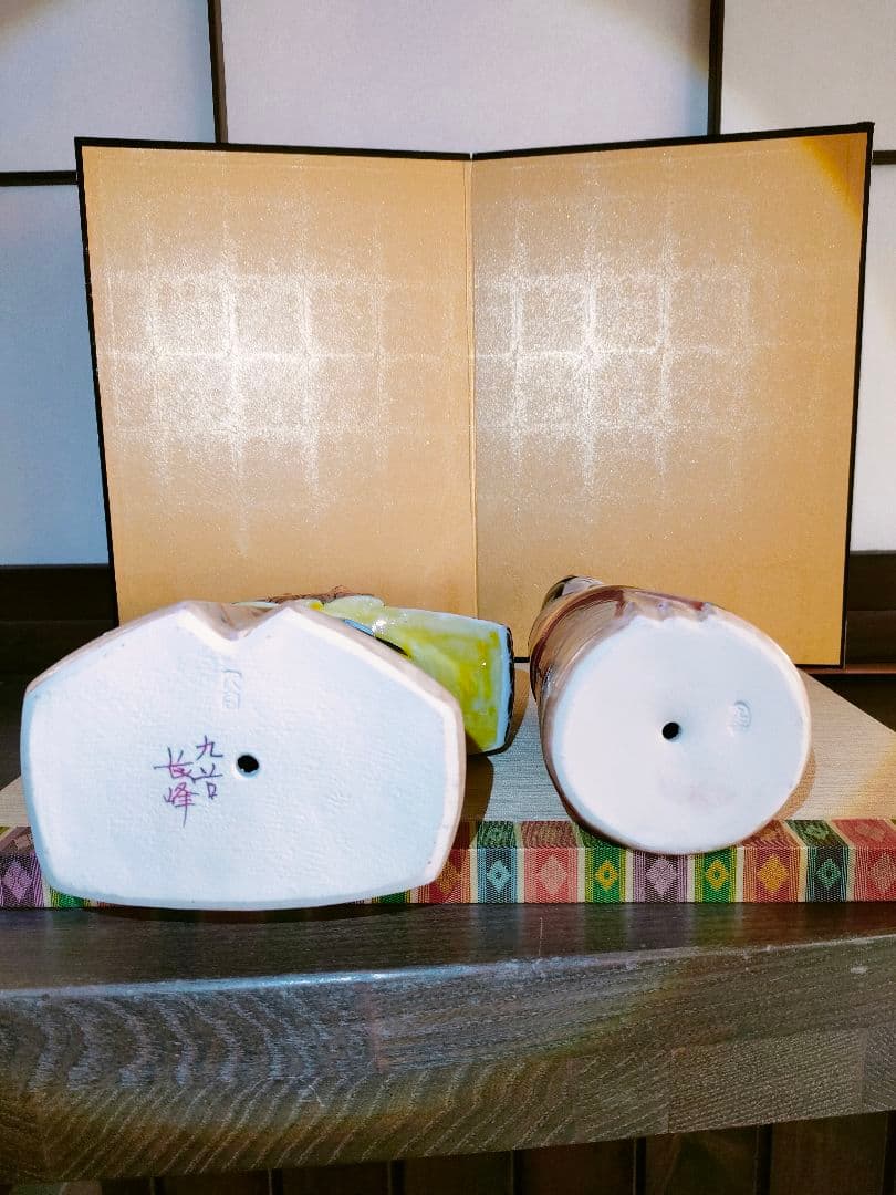 伝統的な雛人形 九谷焼　長峰　陶器製　8号　☆☆値下げ☆☆