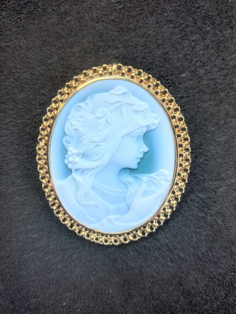 カメオブローチ2wayタイプ K18刻印入 (総重量20.5g)