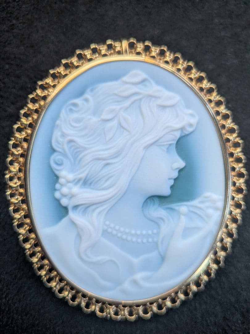 カメオブローチ2wayタイプ K18刻印入 (総重量20.5g)