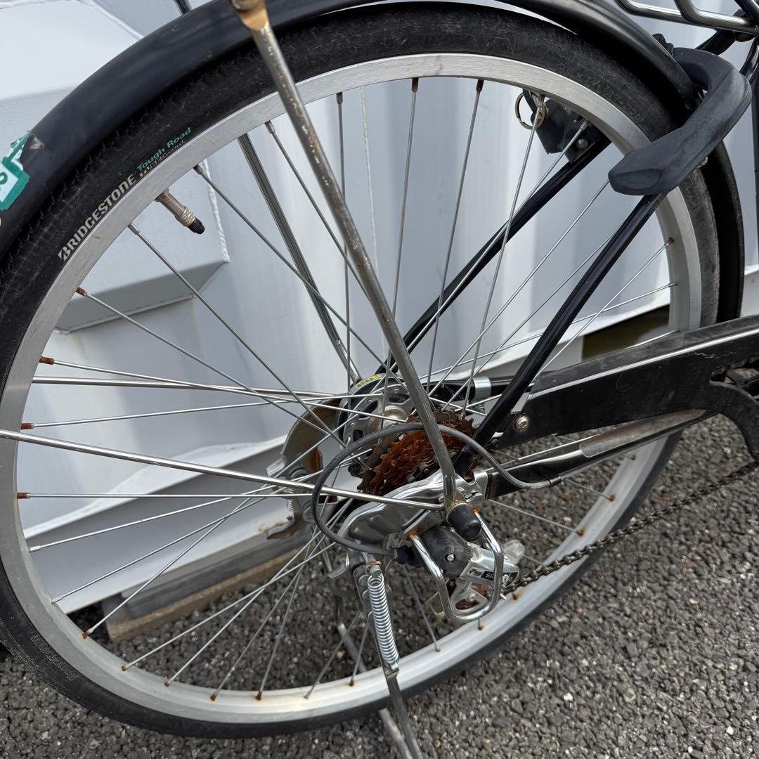 みき　街乗り用自転車 26インチ カゴ/鍵/オートライト/6段変速付