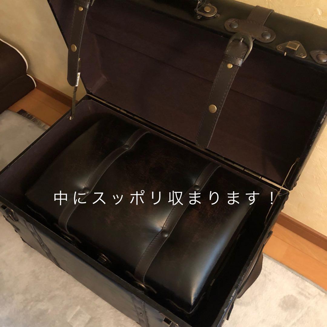 大型アンティーク宝箱スツールセット