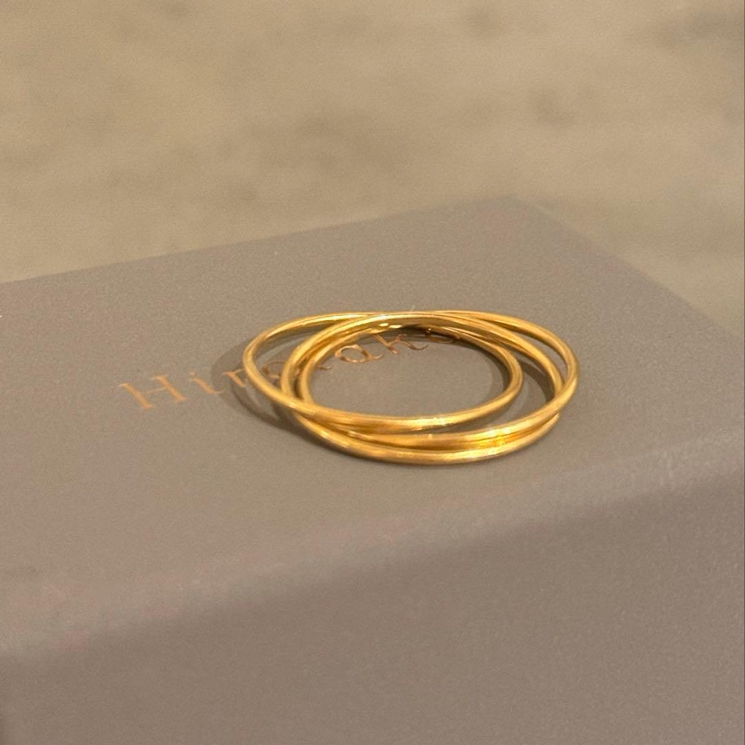 Hirotaka ヒロタカ K18 プロミスリング　3連　9号