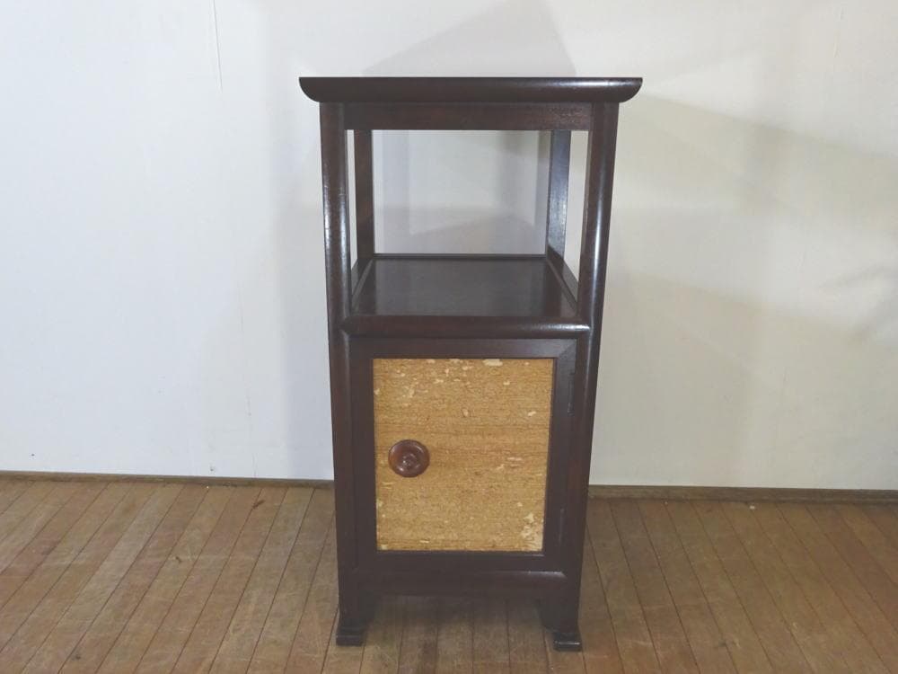 ちゃちゃ　松本民芸家具　A型電話台　ミズメザクラ　飾り台　花台　葛布　和モ