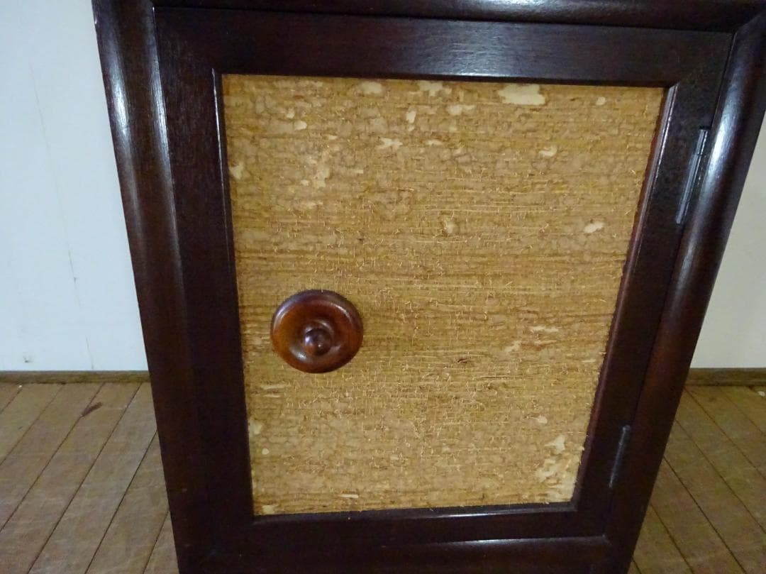 ちゃちゃ　松本民芸家具　A型電話台　ミズメザクラ　飾り台　花台　葛布　和モ