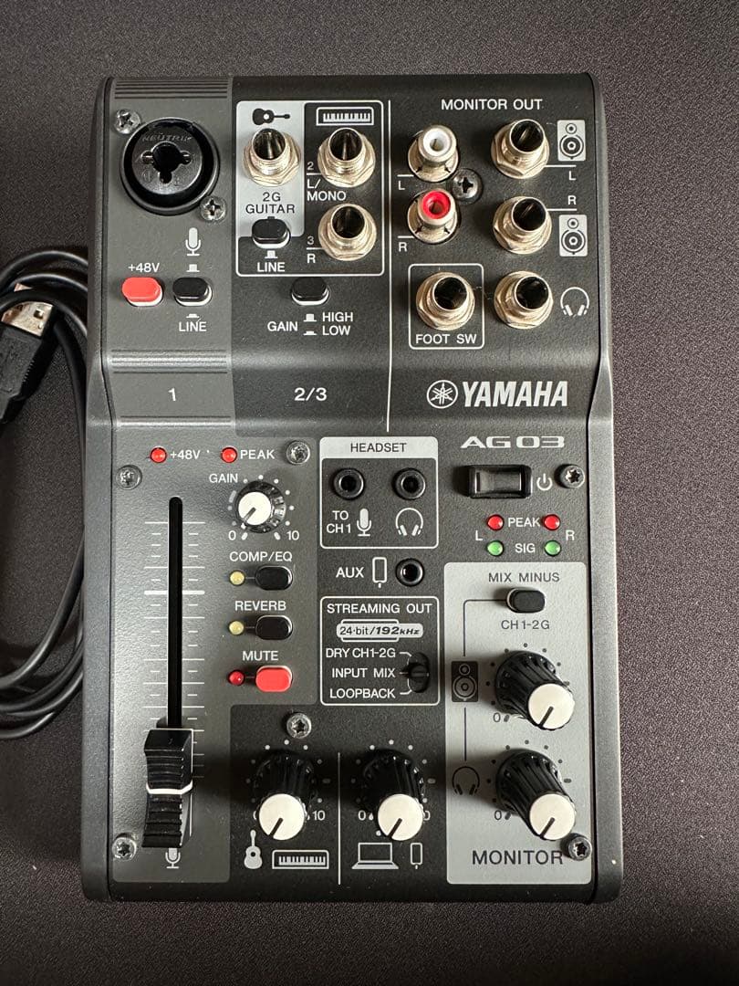 YAMAHA AG03 MK2 ライブストリーミングミキサー ブラック