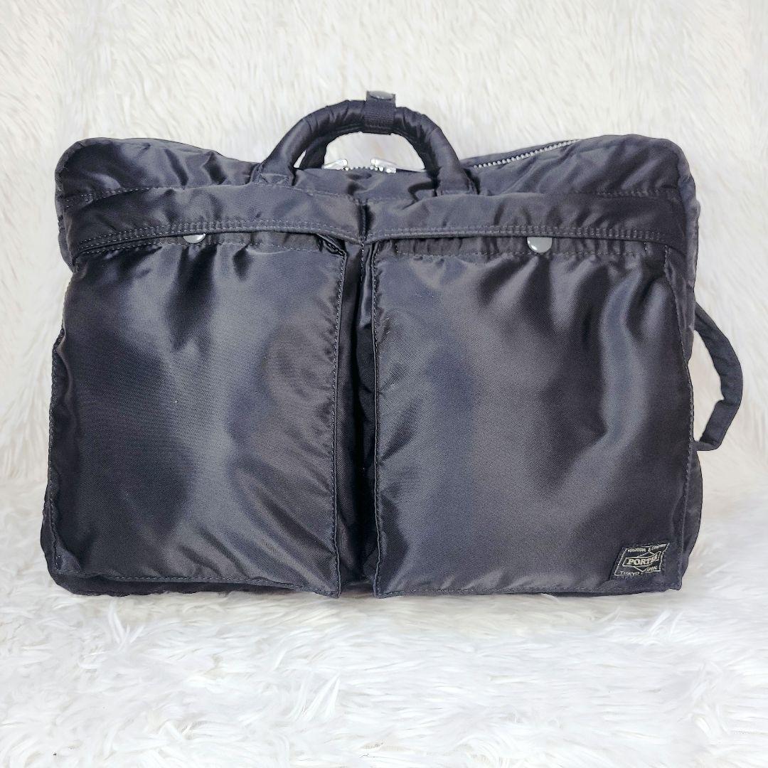 ロゴ綺麗 ✨ポーター PORTER 3way タンカー リュック ビジネスバック