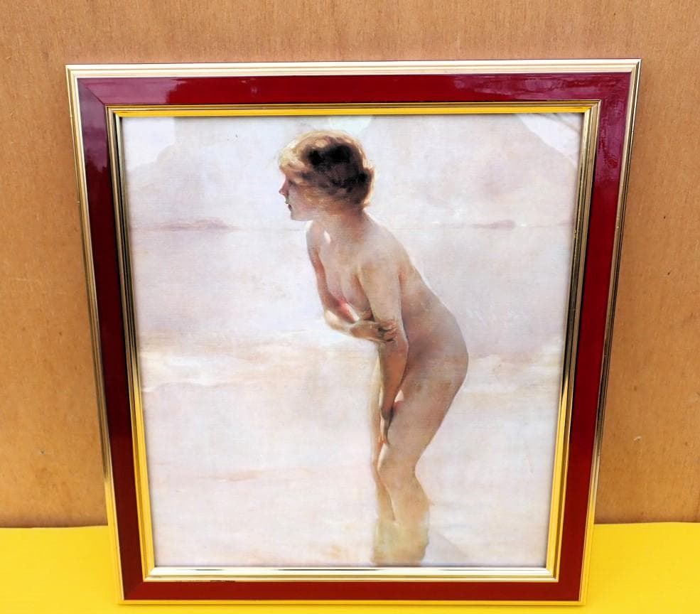 ヌードアート キャンバスプリント 複製画 額装 絵画風 未使用 315×280