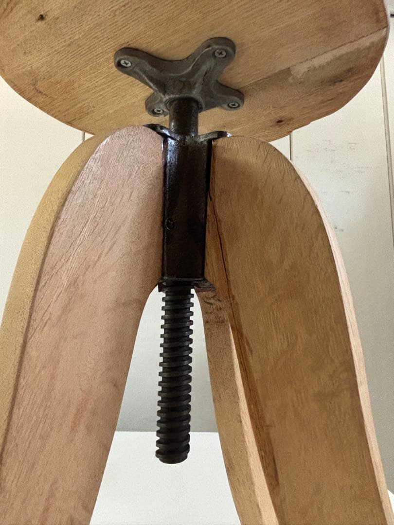 アンティーク　古道具　スツール 高さ調整可能