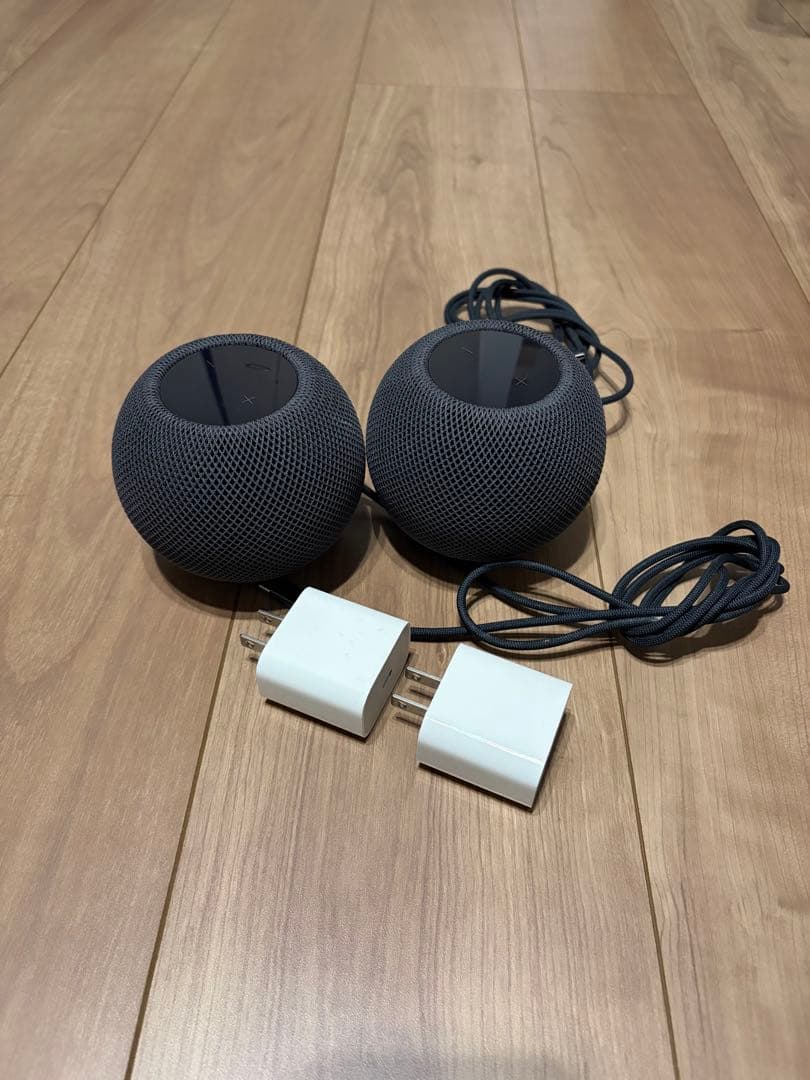 Apple  pod mini ブラック 2個 純正アダプタ付