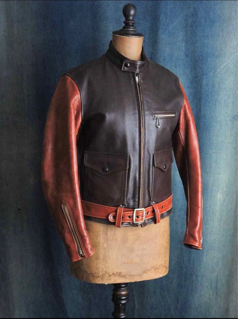 ジョーマッコイズのホースハイドシングルライダース