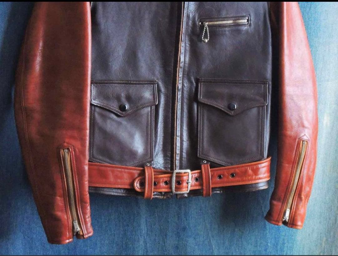 ジョーマッコイズのホースハイドシングルライダース