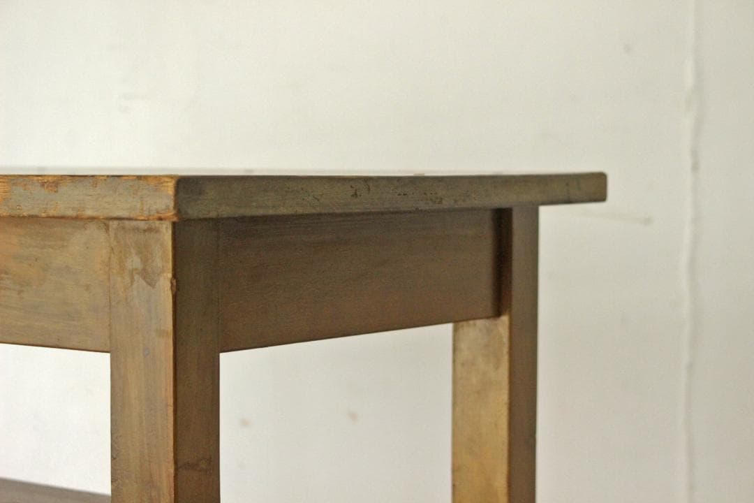 レトロ 作業台 花台 飾り台 展示台 机 ラワン材 ナチュラル ヴィンテージ