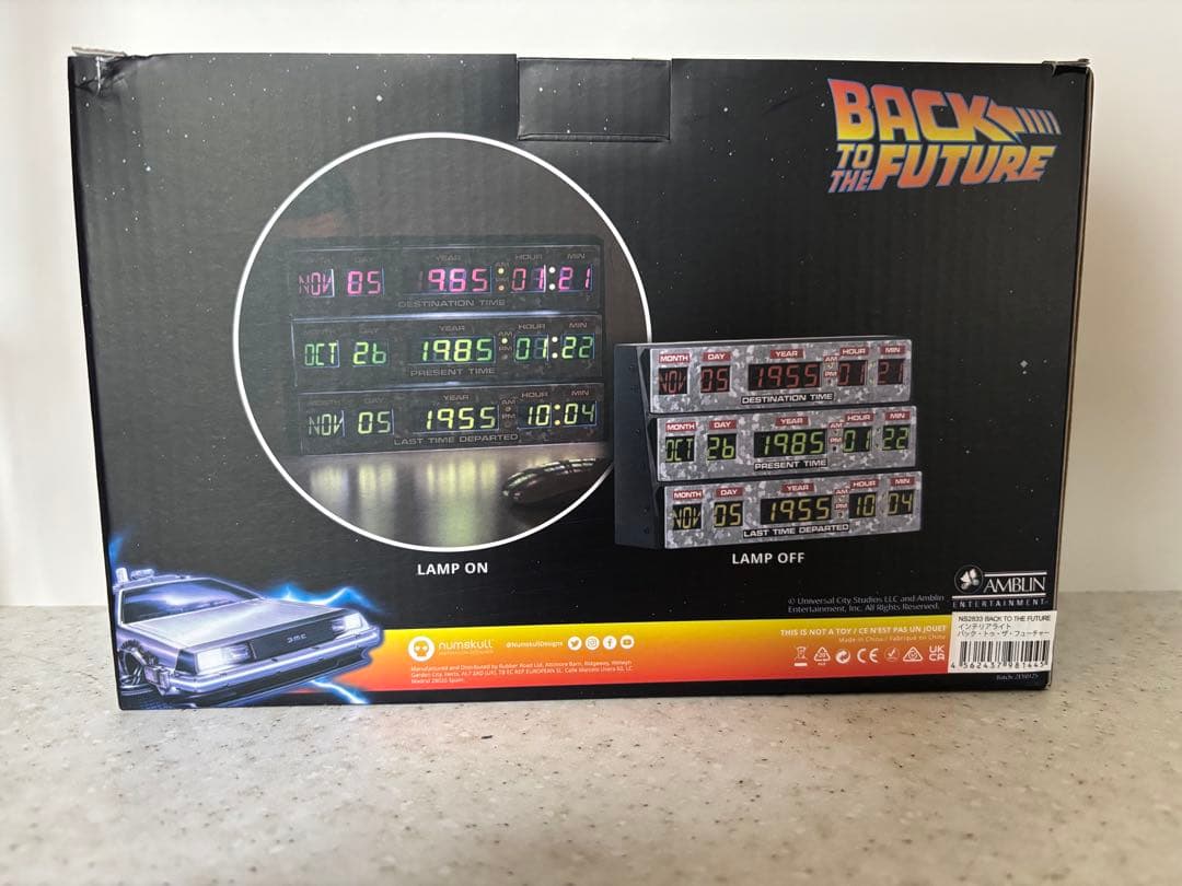 新品未使用　バックトゥザフューチャー タイムサーキット ライトボックス