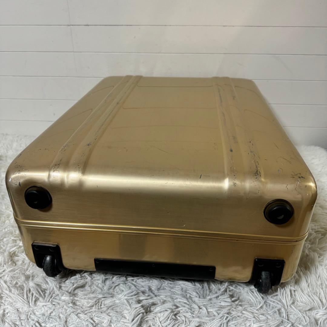 廃盤✨ゼロハリバートン　キャリーケース　アルミ　ジュラルミン　ポリッシュゴールド