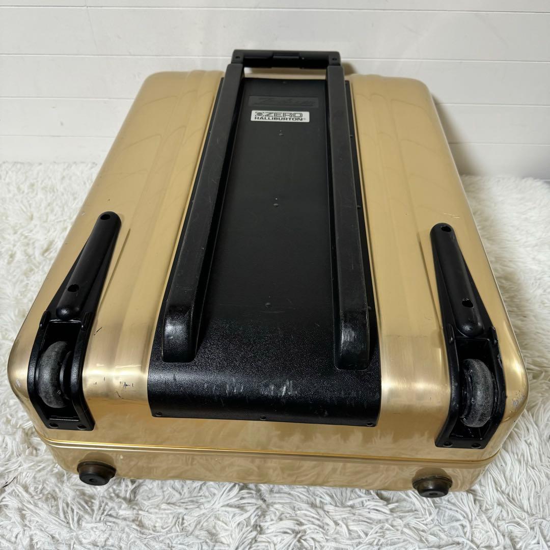 廃盤✨ゼロハリバートン　キャリーケース　アルミ　ジュラルミン　ポリッシュゴールド